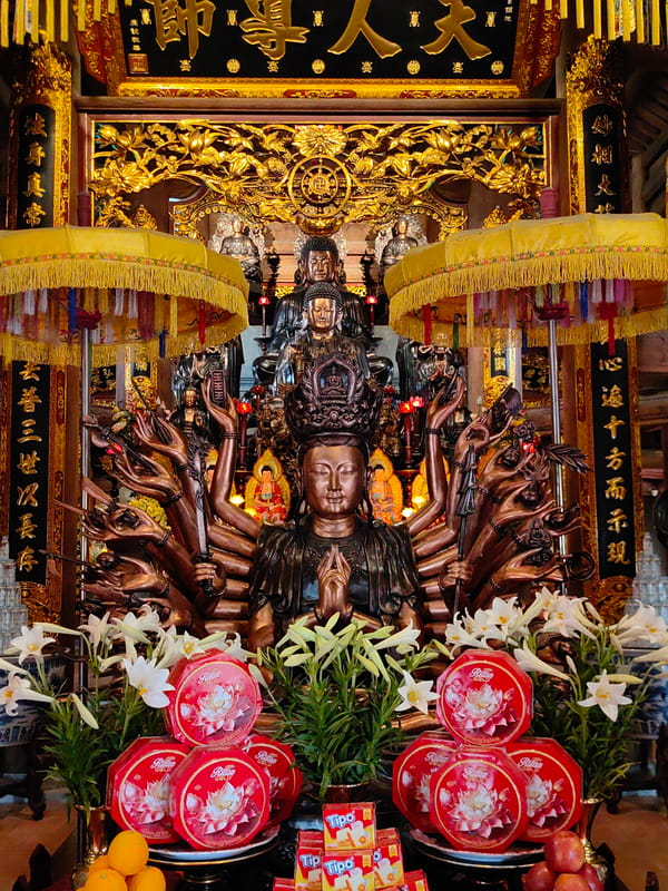 Temple tour documented across Hong Gai Ward, Vietnam