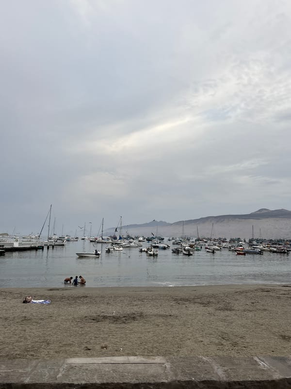 Evening scenes from Ancón Peru harbor and electoral training