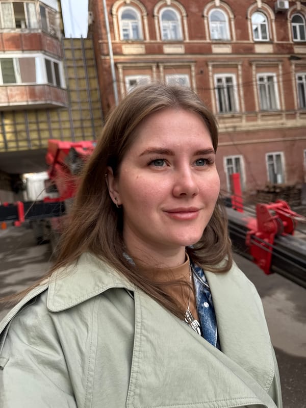 Young woman photographed in Perm, Russia early morning
