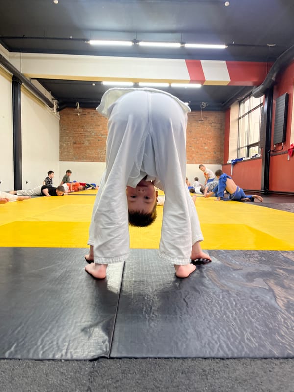 Children practice martial arts at Krasnoyarsk dojo