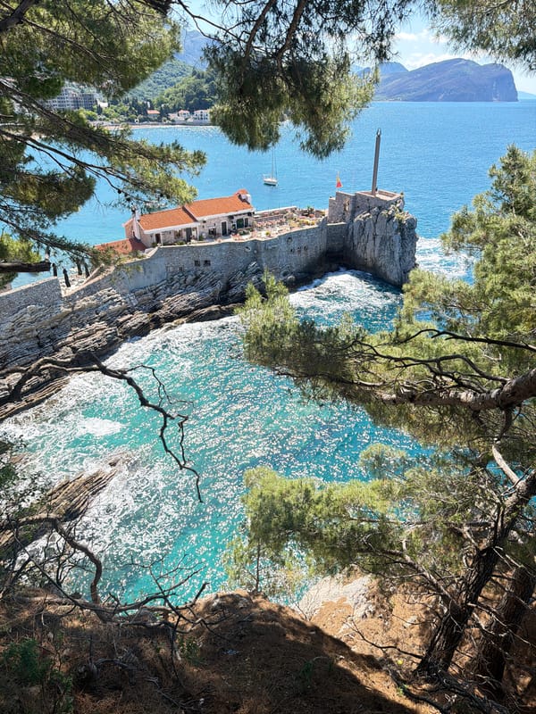 Morning scenes captured in Petrovac centar, Montenegro