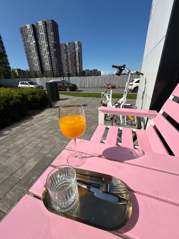 Woman documents sunny outdoor lunch with selfies and food photos
