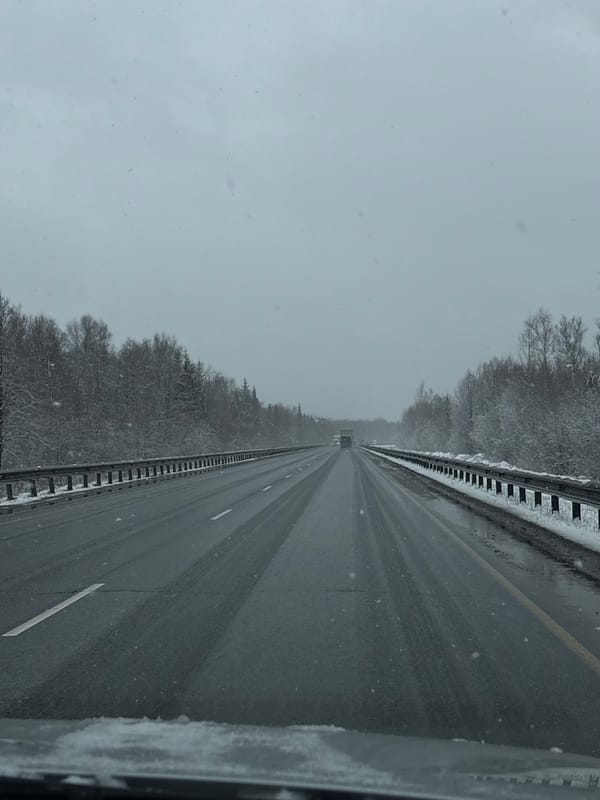 Spring snowfall documented across Krasnokamsk highways and forests