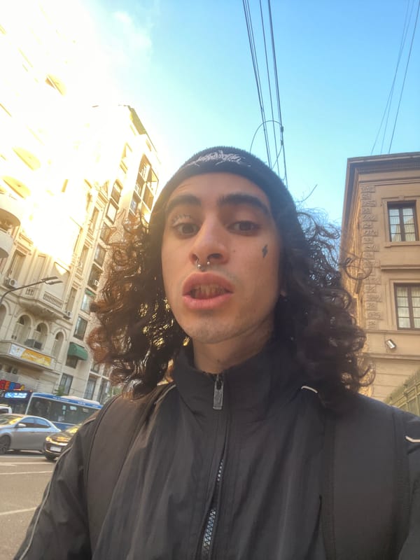 Evening street life documented in Buenos Aires neighborhood