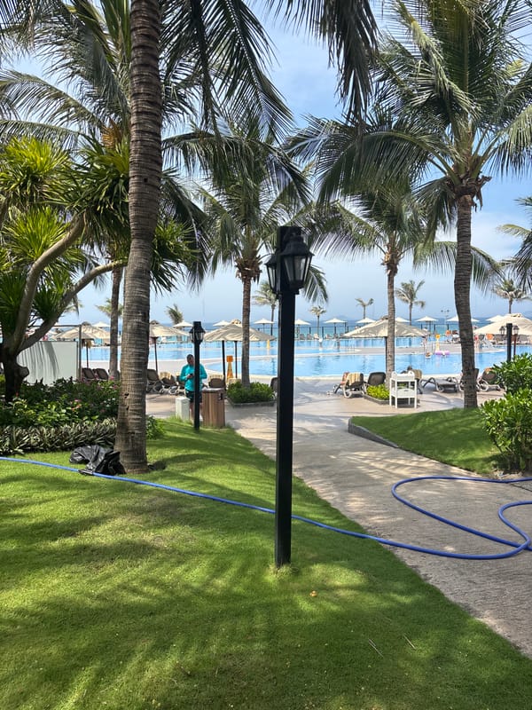 Early Morning Scenes Documented at Tropical Resort Complex