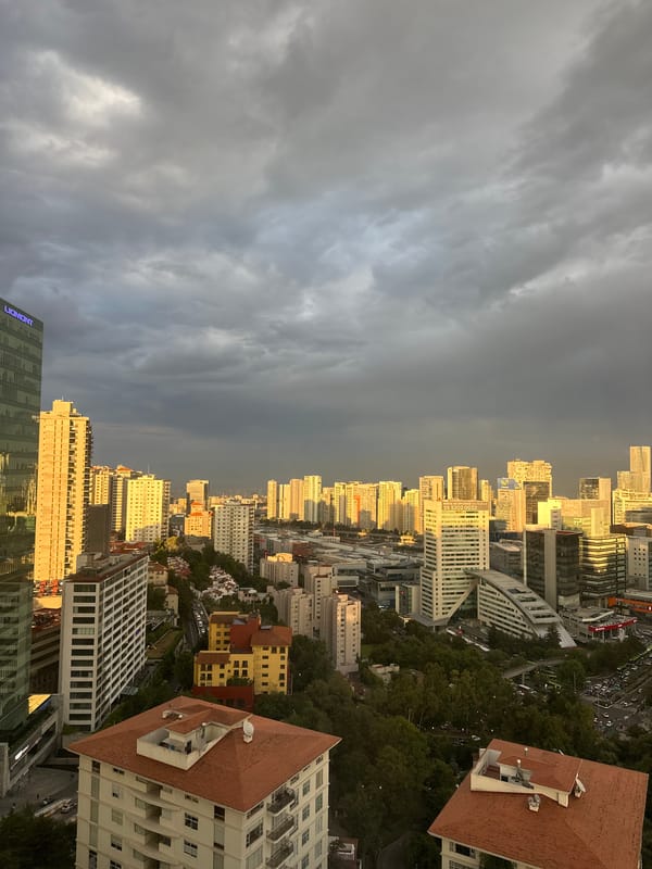 Dramatic weather divide captured over Mexico City skyline