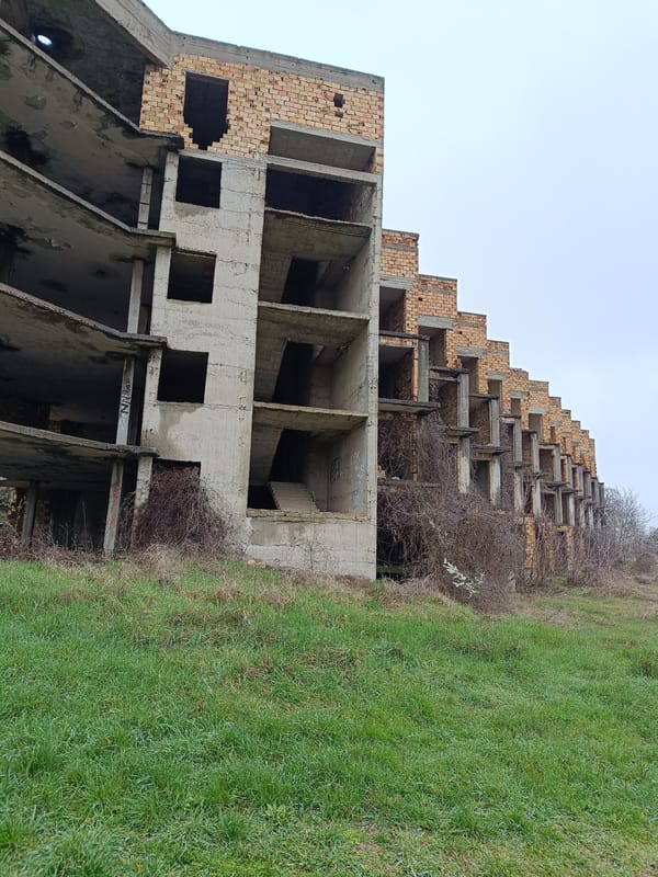 Abandoned unfinished buildings documented in Shumen Bulgaria