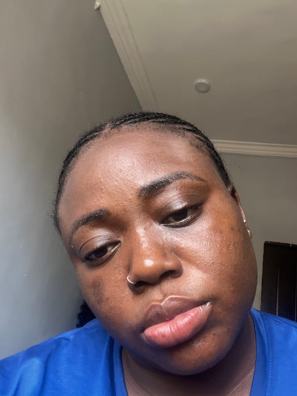 Woman photographed in personal moments in Kubwa, Nigeria