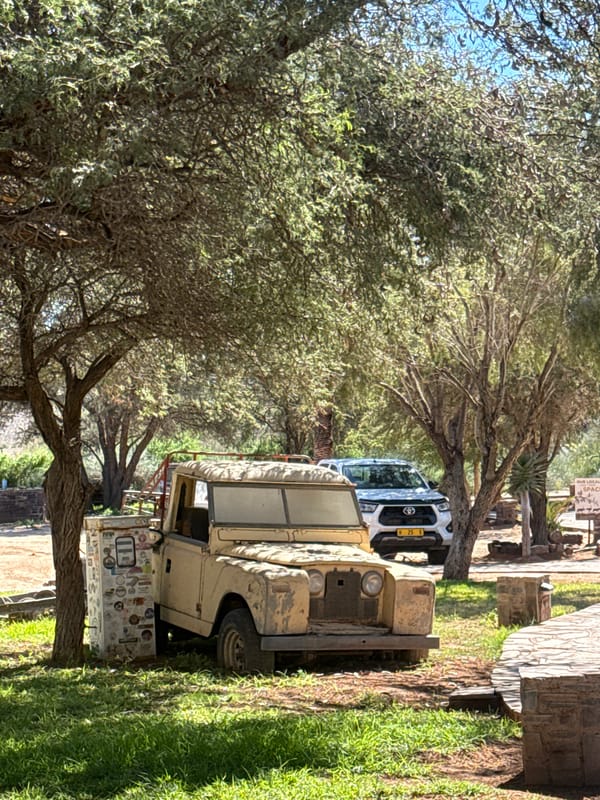 Vintage car museum documented in Hobas, Namibia