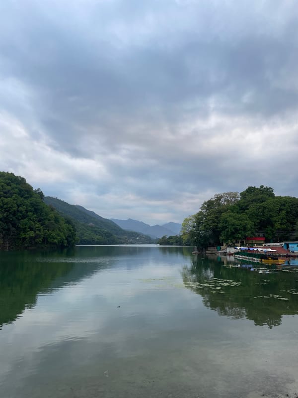 Lakeside recreation and scenery documented in Pokhara, Nepal