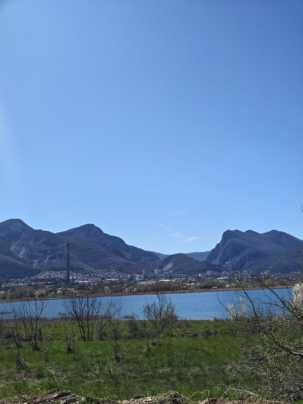 Peaceful lakeside landscape documented near Vratsa, Bulgaria