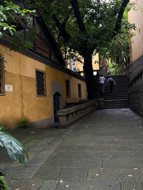 Morning scenes captured across Chongqing's historic Yuzhong District