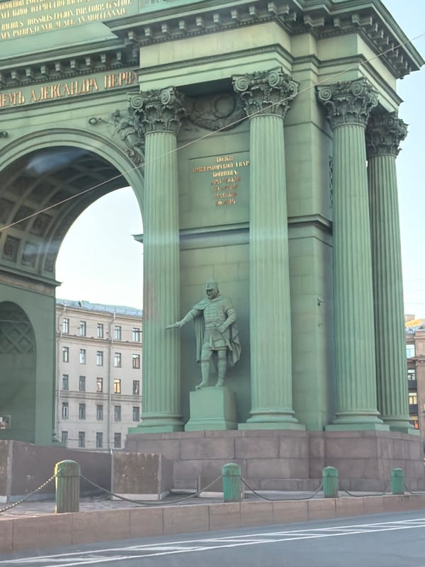 Narva Triumphal Arch documented in Saint Petersburg