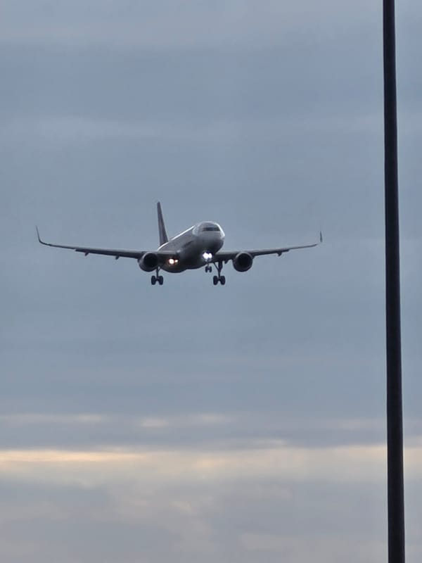 Lufthansa traffic in and out of Frankfurt Airport