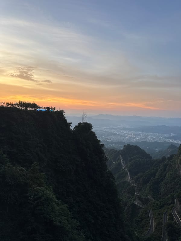 Tianmen Mountain and Zhangjiajie skyline from the peaks