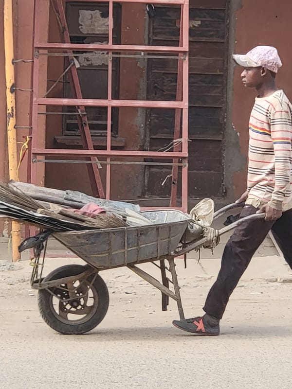 Morning street life documented in Maiburiji, Nigeria