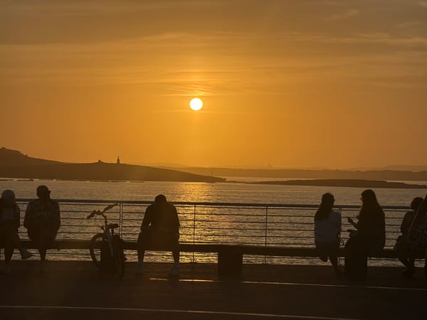 Sunset observed over Saint Paul's Bay, Malta