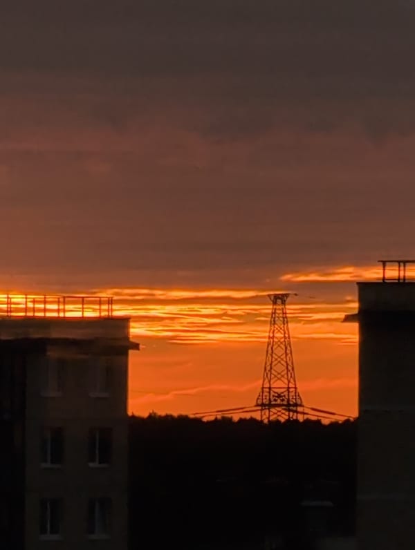 Saint Petersburg sunset, multiple angles, one summer evening