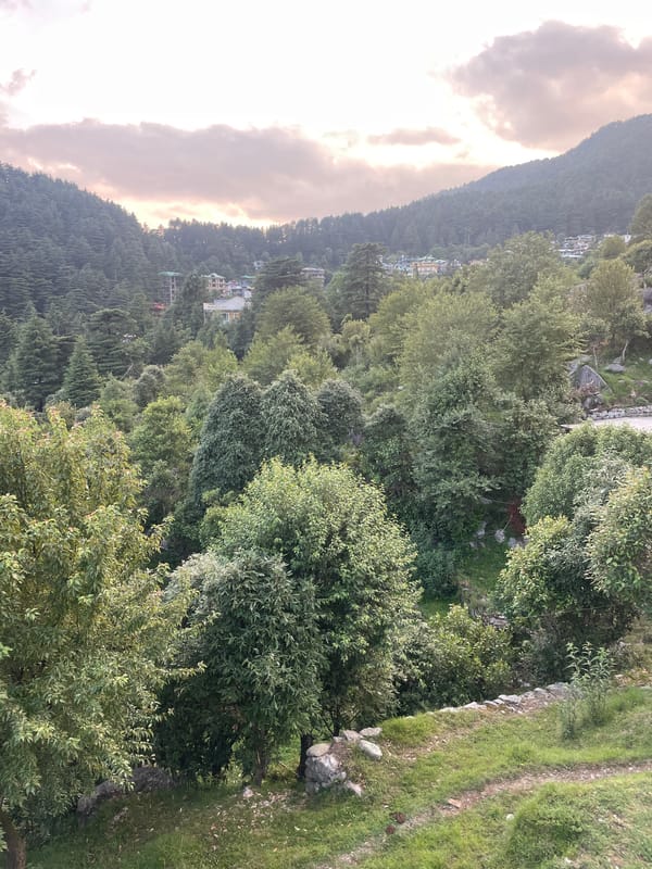 Scenic mountain views documented in Bhagsu, India