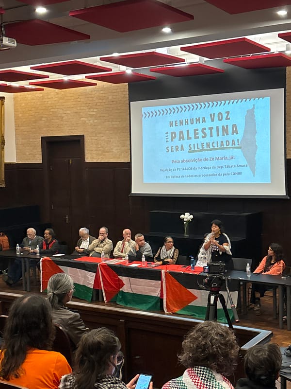 Pro-Palestinian presentation held in São Paulo conference room
