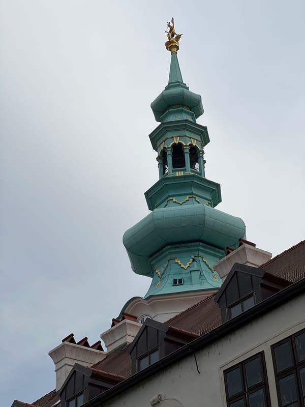 Bratislava old town on a quiet, overcast July afternoon