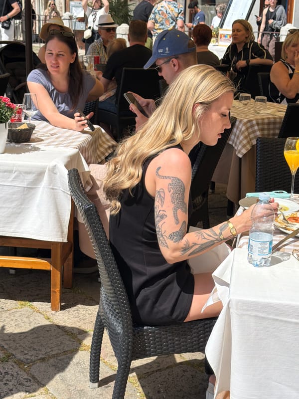 Ordinary tourist moments captured across Venice canals and cafes