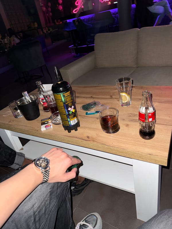 Evening bar scene documented in Karlovo, Bulgaria