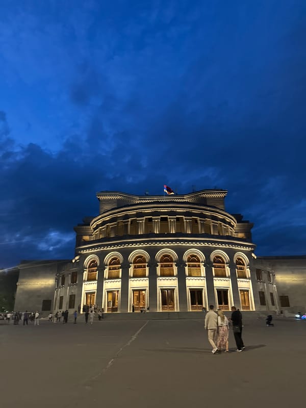 Evening dining and cocktails documented across Yerevan, Armenia