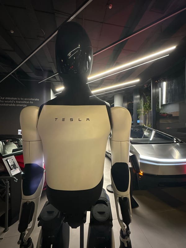 Tesla Optimus Robot On Display at Tel Aviv Store