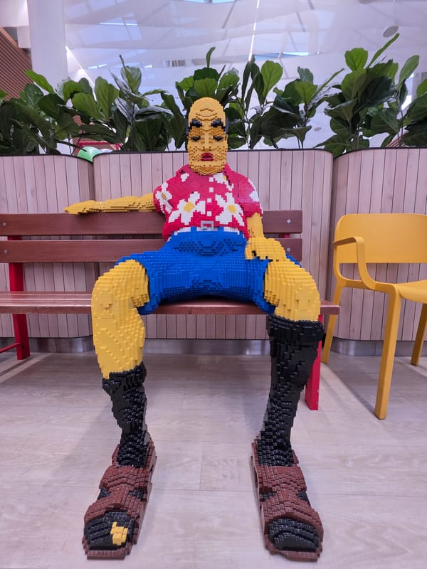 Life-sized Lego man sculpture draws visitors in Mladá Boleslav