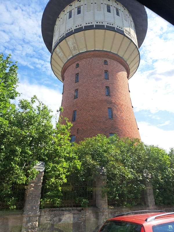 Historic water tower and U.S. Embassy spotted in central Riga