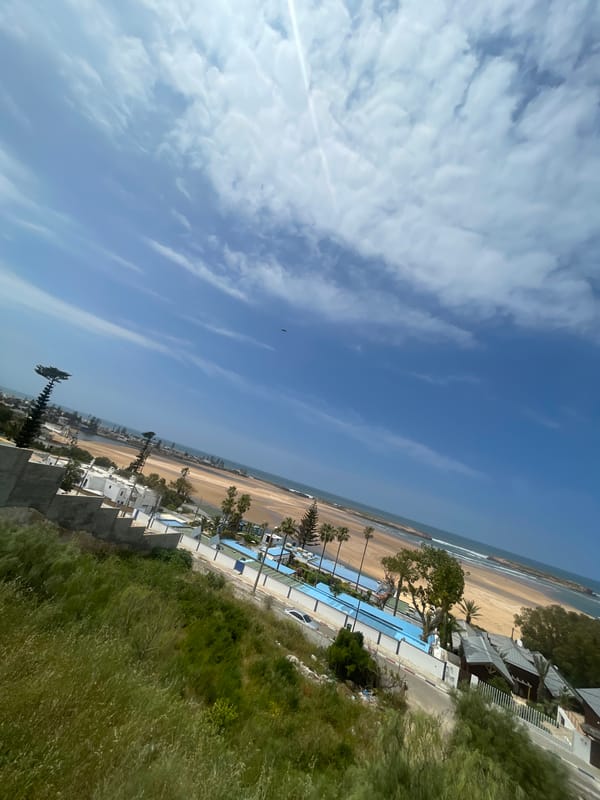 Coastal views documented in Loualidia, Morocco under clear skies
