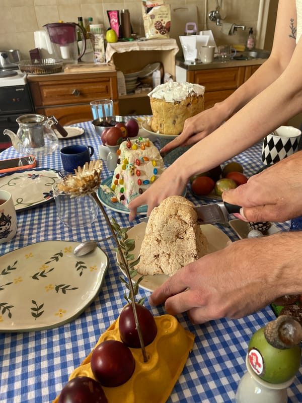 Easter celebration with cakes and eggs documented in Belgrade