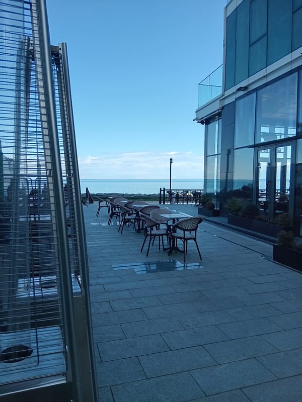 Morning street scenes documented in Batumi, Georgia waterfront district