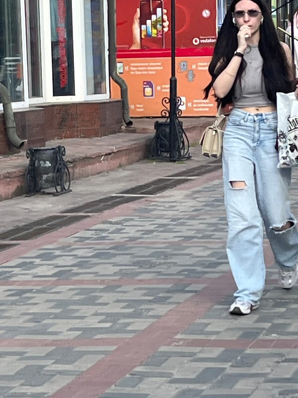 Summer afternoon street life and flowers in Dnipro