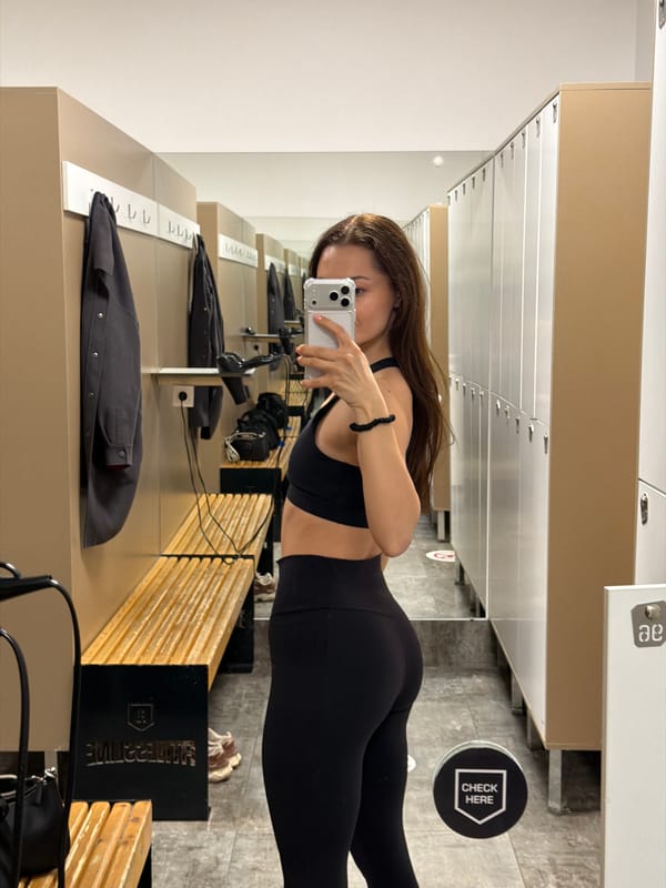 Woman Takes Selfies in Varna Gym Locker Room