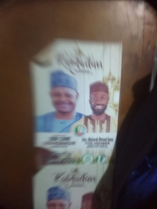 Campaign poster for Hon. Mubarak Ahmad Gumi spotted in Kaduna