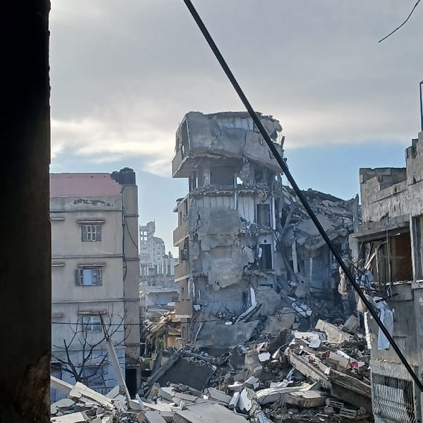 Gaza displacement camps documented amid widespread building destruction