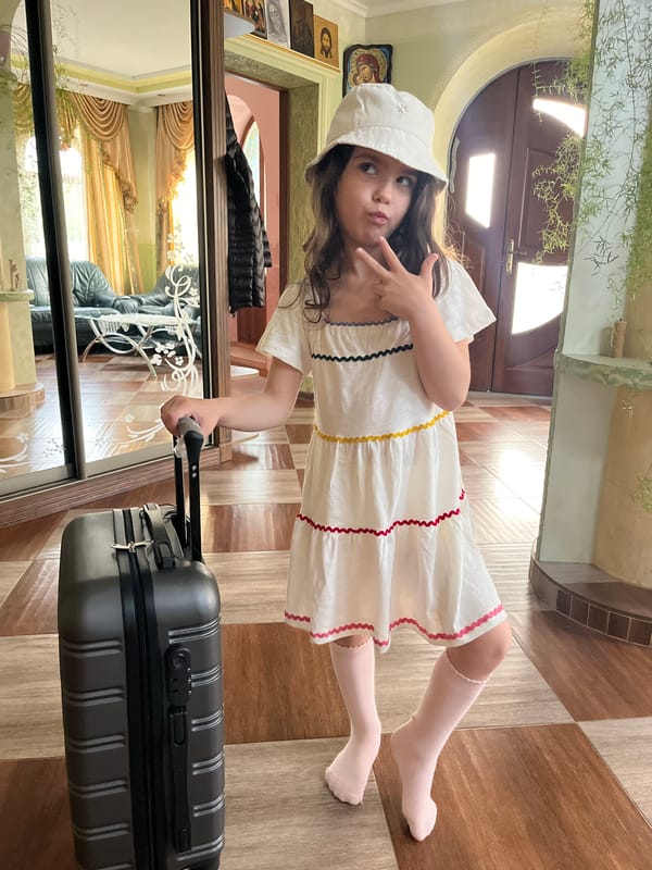 Child photographed playing indoors in Tarnivtsi home early morning