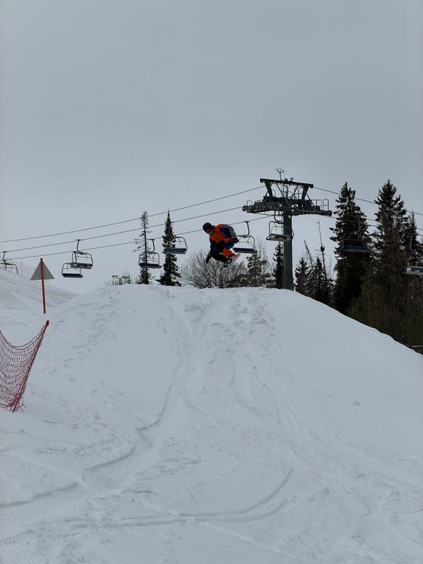 Skier performs aerial trick at Nechkino resort, Russia