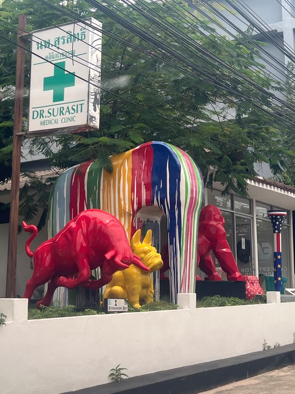 Driving through a Southeast Asian city's commercial streets and neighborhoods