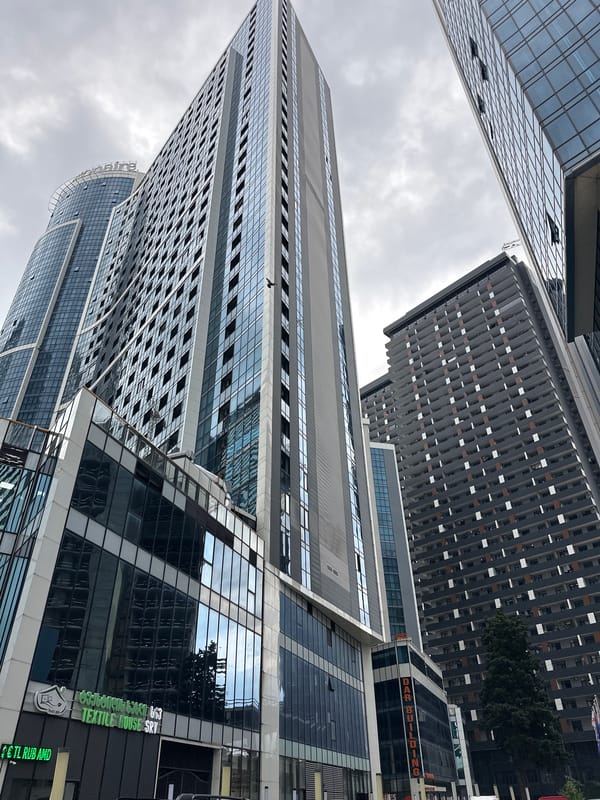 Afternoon walk through Batumi's modern high-rise district