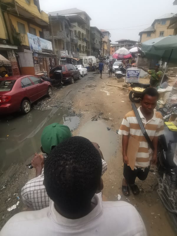 Lagos streets flooded with poor road conditions during midday