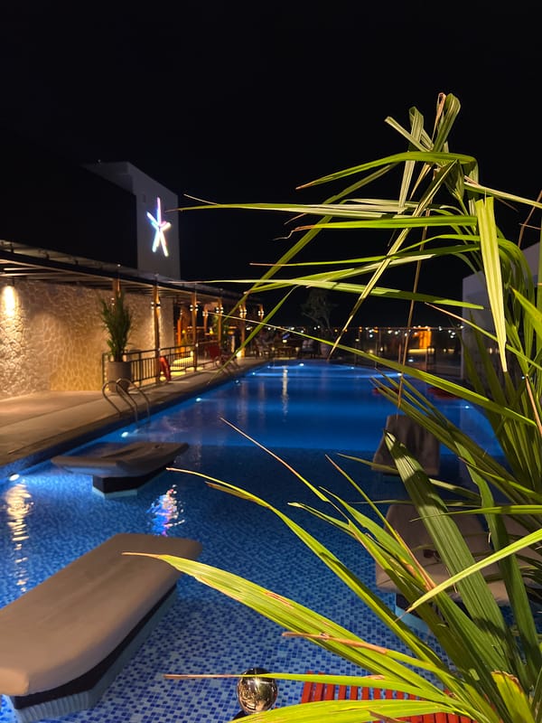 Nighttime scenes captured across Nha Trang Ward poolsides and skylines