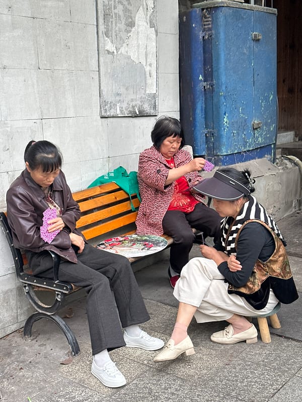 Morning street life documented in Shapingba District, China