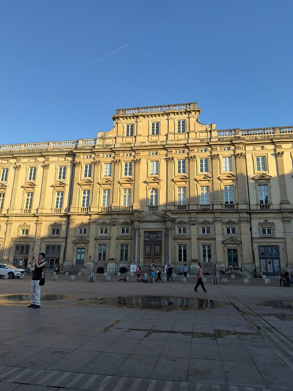 Lyon's Place des Terreaux on a sunny summer evening