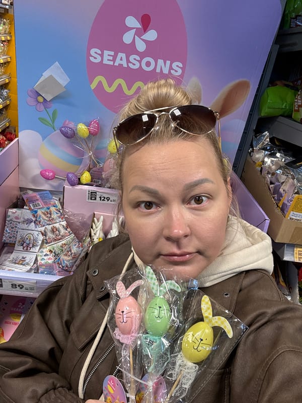 Woman shops for Easter decorations in Izhevsk store