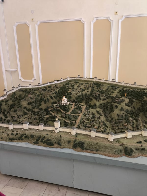 Architectural model of fortified city documented in Smolensk