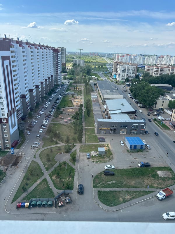 Quiet apartment morning in Orenburg, Russia