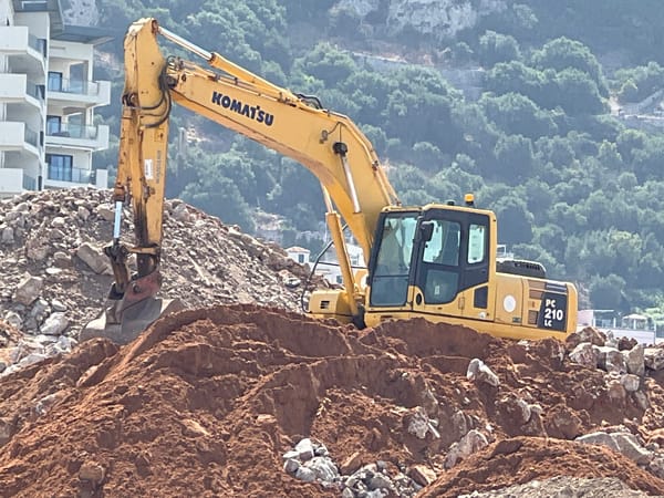 Construction, marina life, and patrol boats active in Gibraltar